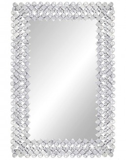 Prostokątne lustro ścienne z kryształkami Voltera 120/80 cm