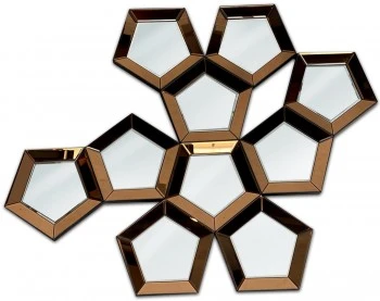Designerskie lustro w kształcie plastra miodu Viano 101/87 cm