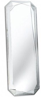 Wysokie lustro ścienne z ozdobnymi brzegami Tiora 160/55 cm