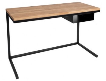 Industrialne biurko z półką na oryginalnych płozach Aero 120x50 cm