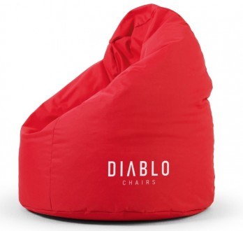 Dziecięca pufa gamingowa z granulatem Diablo Chairs, czerwona