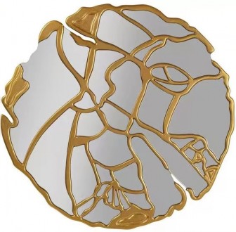 Dekoracyjne lustro ścienne ze złotymi wstawkami Arrara 120 cm