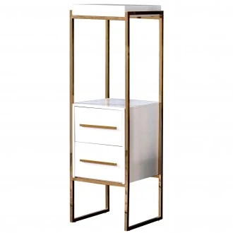 Regał w stylu glamour z dwoma szufladami Rodez 103 cm