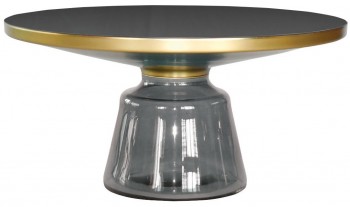 Designerski stolik kawowy Bottle 75 cm na szklanej nodze