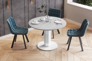 Rozkładany stół jadalniany Solo Lux z blatem w imitacji betonu