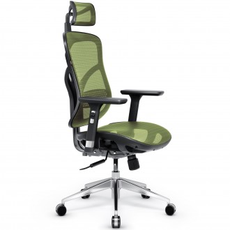 Fotel biurowy z regulacjami Diablo V-Basic czarno-zielony