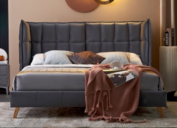 Łóżko Scandino 160 z wysokim tapicerowanym zagłówkiem