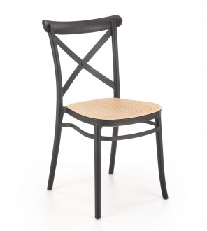 Sztaplowane krzesło z polipropylenu K512 plecionka wiedeńska