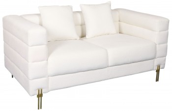 Sofa glamour z tkaniny typu baranek Nua N49