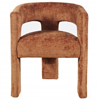 Designerskie krzesło fotelowe z tkaniny szenilowej Leith 71