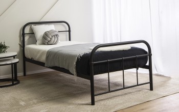 Metalowe łóżko jednoosobowe Pablo 90x200 cm
