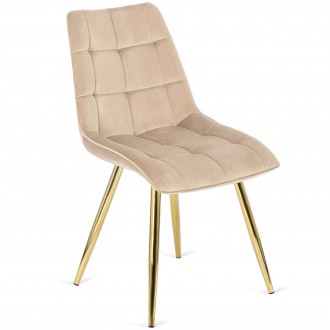 Krzesło glamour z profilowanym siedziskiem Caro