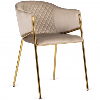 Kubełkowe krzesło w stylu glamour Innes
