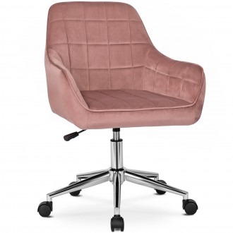 Pikowane krzesło biurowe z weluru Fabio