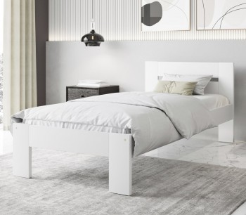 Białe łóżko z litego drewna Matilda 90 Halmar