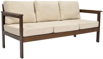 3-osobowa sofa ogrodowa drewniana Bella brąz/beż