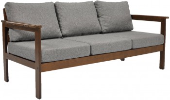 3-osobowa sofa ogrodowa drewniana Bella brąz/grafit