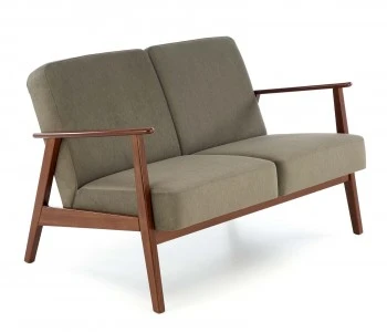 2-osobowa sofa do salonu z drewnianymi podłokietnikami Milano 2S Halmar