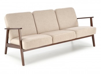 3-osobowa sofa do salonu z drewnianymi podłokietnikami Milano 3S Halmar