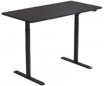 Nowoczesne biurko z regulacją wysokości Otis 120x60 cm czarny/czarny