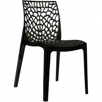 Ażurowe krzesło kawiarniane z tworzywa Bafo