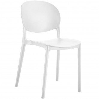 Krzesło kawiarniane z owalnym oparciem Rawa