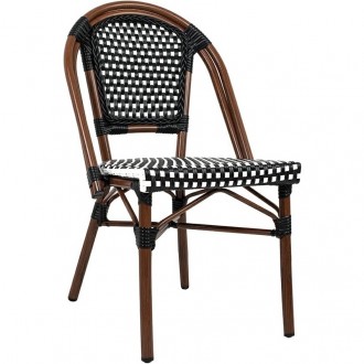 Krzesło kawiarniane w stylu francuskim Cafe Paris brązowe