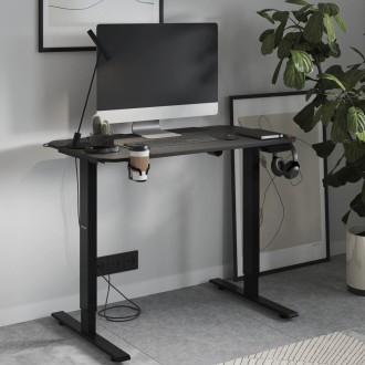 Małe biurko do pracy na stojąco i siedząco Egon 110x60 cm czarne