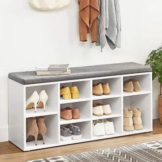 Regał na buty z siedziskiem Sinda 010 biały