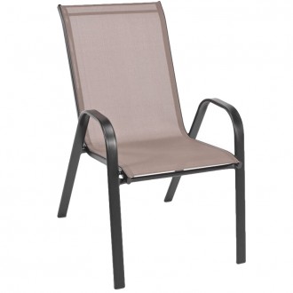 Krzesło ogrodowe z siateczki Porto brązowe