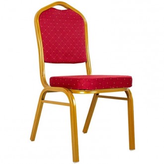 Krzesło bankietowe pikowane Heros czerwone