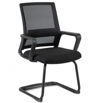 Krzesło biurowe na płozach Tammy czarne