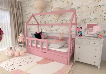 Łóżko domek dziecięce z szufladą Blume kolor