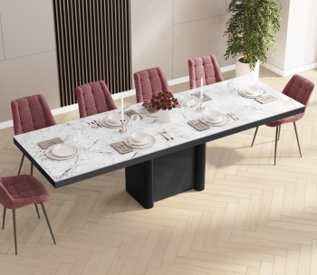 Rozkładany stół z marmurowym blatem Forum Hubertus