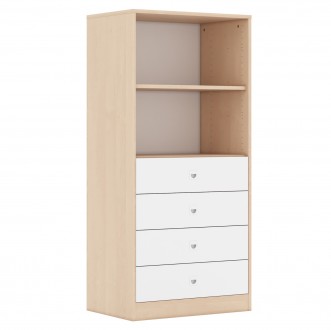Regał szkolny z szufladami i półkami Blox BASE 70 index 4P-2R-4S