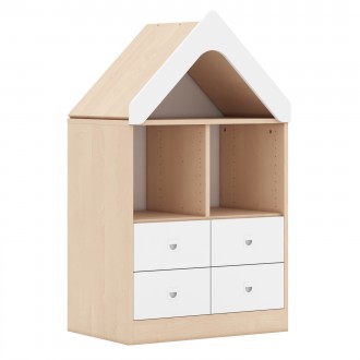 Regał szkolny domek z szufladami Blox BASE 70 index 2PP-2R-4SB-D
