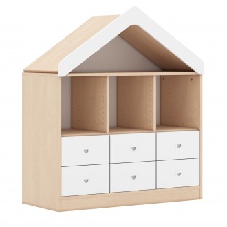 Regał szkolny domek Blox BASE 110 index 2PP-3R-4SB-2SS-D