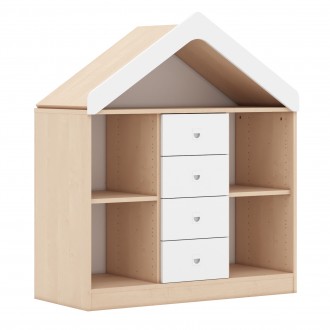 Regał szkolny domek z szufladami Blox BASE 110 index 2PP-3R-4SS-D