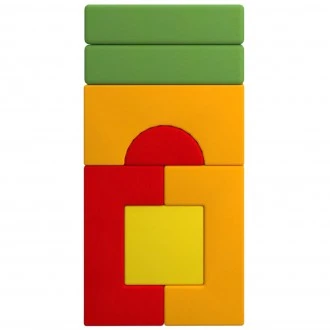 Komplet pianek przedszkolnych Happy Castle - zestaw 6 orange 7 elementów