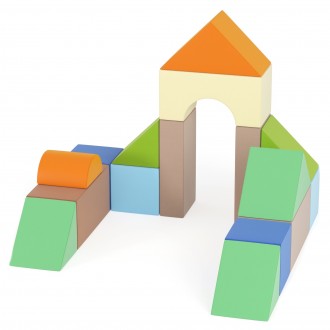 Elementy piankowe do budowania - zestaw Happy Castle Mid