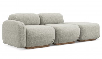 Modułowa otwarta sofa Ailani, tkanina szenilowa