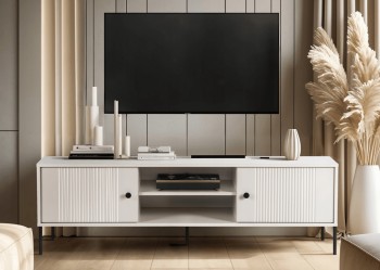 Ryflowany stolik RTV Soft 154 cm, kaszmir