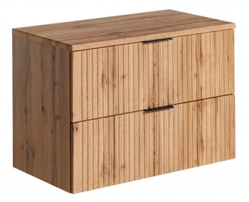 Szafka łazienkowa pod umywalkę nablatową Adel 80 cm, dąb wotan