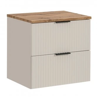 Szafka pod umywalkę nablatową Adel 60 cm, kaszmir/dąb wotan