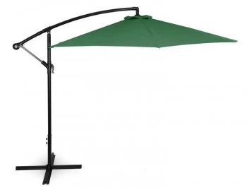 Parasol ogrodowy na wysięgniku XS-UMS021 z korbką, zielony, 3 m