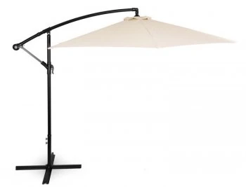 Parasol ogrodowy na wysięgniku XS-UMS021 z korbką, beżowy, 3 m