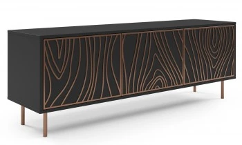 Szafka RTV Tivaro 3-drzwiowa z ozdobnym frontem, nowoczesny design