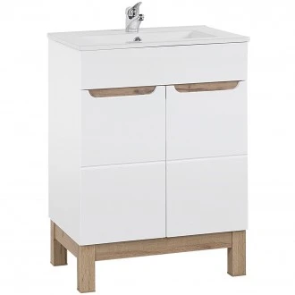 Stojąca szafka z umywalką wpuszczaną Bali 60 cm, biała