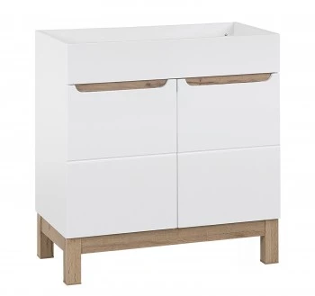 Stojąca szafka pod umywalkę wpuszczaną 80 cm, Bali 821, biała