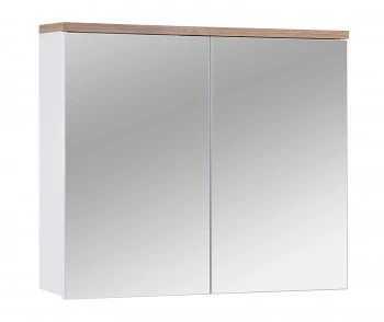 Wisząca szafka łazienkowa z lustrem 80 cm Bali 841, biała